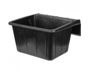 Kerbl Rubber Feeding Trough 20 Litres for Hanging Black