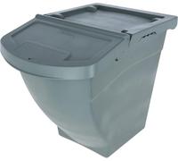 Kerbl Stackable Food Box with Lid - 40 Litres (Dimensions 57.8 x 39 x 34.5 cm, Weight 0.22 kg, Grey, Plastic) 3210252