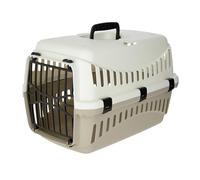 Kerbl Transport Box Expedion with Plastic Door, 45 x 30 x 30 cm, Cream/ Taupe