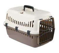 Kerbl Transport Box Expedion with Plastic Door, 45 x 30 x 30 cm, Cream/ Taupe