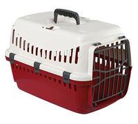 Kerbl Transport Box Expedion with Plastic Door, 45 x 30 x 30 cm, Creme/ Bordeaux