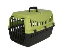 Kerbl Transport Box Expedion with Plastic Door, 45x 30 x 30 cm, Green/ Dark Grey