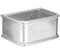 Galvanized rectangular feeder with cap Kerbl
