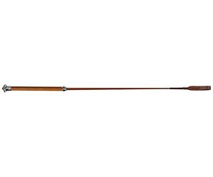 Kerbl Unisex Cognac Spring Whip Leather Handle with Lash Whip - 65 cm