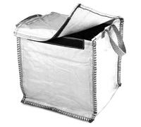 Kerbside - BLUE 90 Litre - Council with Weight Pad - Bag for Plastic Cans Paper Cardboard Tins Jars (White, 1 Pack)