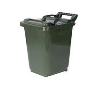 Kerbside Compost Caddy with Locking Lid - Green - for Food Waste Recycling (23 Litre) - 23L Plastic Composting Kerbside Bin with Composting Guide