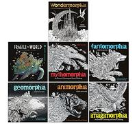 Kerby Rosanes Extreme Colouring 7 Books Collection Set (Wondermorphia, Fragile World, Mythomorphia, Fantomorphia, Geomorphia, Animorphia, Imagimorphia)