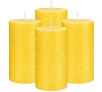 KERCAMKEL Citronella Candle Outdoor Large, 4 Pieces Pillar Candles 5 cm x 10 cm, Lemongrass Candles, Garden Candles for Garden, Patio, Wedding, Celebrations, Burning Time 120 Hours, Fresh Fragrance,