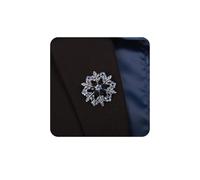 Kercisbeauty Dark Blue Crystal Winter Snowflake Christmas Brooch Bling Jewelry for Groom Family Party Brooches Jewelry (Dark Blue)