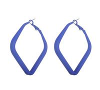 Kercisbeauty Square Hoop Earrings Paddle Back Blue Earrings Neon Geometric Jewelry for Women (Diamond)