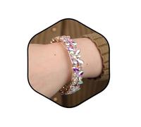 Kercisbeauty Statement Crystal Stretch Bracelet for Women Daily Strand Adjustable Jewelry, One Size, Aolly, no gemstone