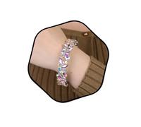 Kercisbeauty Statement Crystal Stretch Bracelet for Women Daily Strand Adjustable Jewelry, One Size, Aolly, no gemstone