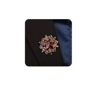 Kercisbeauty Wine Crystal Winter Snowflake Christmas Brooch Bling Jewelry for Unisex Family Party Brooches Jewelry (Wine)