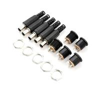 KERDEJAR 10 pcs 12V 3A Plastic Male Plugs + Female Socket Panel Mount Jack DC Power Connector Electrical Supplies