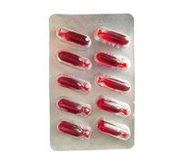 KERDEJAR 10pcs Halloween Fake Blood Capsule Pills Vampire Horror Funny Joke Prank Trick Cosplay Fancy Makeup Accessories