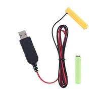 KERDEJAR 2AAA 3V Battery Eliminator,USB Power Supply Replace 2pcs 1.5V Batteries,Battery Eliminate Cable for Clock Toys Holiday Lights Fan LED