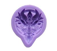 KERDEJAR Animals Dragon Mold,Dragon Head Fondant Silicone Mold Animals Dragon Baking DIY Mouss Mould Fondant Chocolate Pudding Jelly Cake Resin Mold Purple