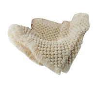 KERDEJAR Baby Blanket,Cotton Wool Crochet Baby Blanket Newborn Photography Props Shooting Basket Filler Chunky Knit Pad Beige