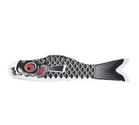 KERDEJAR Fish Flag,55cm Koi Nobori Carp Wind Socks Koinobori Colorful Fish Flag Hanging Wall Decor Black