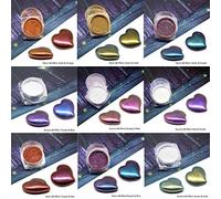 KERDEJAR Pigment,9 Color Magic Resin Chameleons Pigment Mirror Rainbow Pearl Powder Colorant Epoxy Resin Glitter Resin Jewelry Making Kit