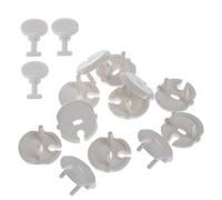 KERDEJAR Safety Plug Protector,12Pcs French Standard Plug Socket Protective Cover and 3 Pcs Key Socket Protection for Baby Child Safety Kit Children Care White