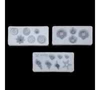 KERDEJAR Silicone Molds,3Pcs DIY Conch Shell Starfish Shape Silicone Mold Nail Art Template Jewelry Make