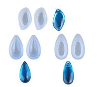 KERDEJAR Silicone Molds,6Pcs 3 Shapes Teardrop DIY Earrings Necklace Pendant Mold Resin Casting Art Craft Epoxy Resin Jewelry Making Tools