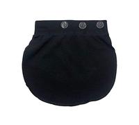 KERDEJAR Waist Extender,Maternity Pregnancy Waistband Belt Soft Adjustable Elastic Pants Lengthening Waist Extenders Button Mother Loose Pants Belt Black