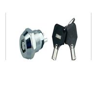 KERE 5/10/20 Sets 2P 4P Electronic Power 12/16/19mm Zinc Alloy Metal Key Switch Lock 102/135/1203/2801 IDGTTLDF(S1201(Function one),10 sets)