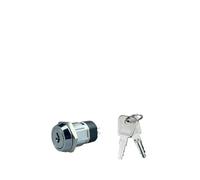 KERE 5/10/20 Sets 2P 4P Electronic Power 12/16/19mm Zinc Alloy Metal Key Switch Lock 102/135/1203/2801 IDGTTLDF(S1901(2NO-2NC),10 sets)