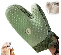 Kerfulty Pet Hair Removal Glove,2025 New All-in-One Grooming Mist Pet Hair Remover Gloves, Pet Hair Remover Glove for Cats & Dogs,Double-Sided Reusable Gloves for Couch, Clothing,Carpet (Green)