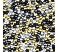 KERGAEN 1000+ Pcs 6x9mm Plastic Pony Beads Bulk - Multi-Color DIY Craft Beads for Bracelets, Hair Braiding, Jewelry Making, Keychains