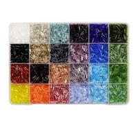 KERGAEN 2x6mm Glass Tube & Seed Beads Kit - 5000+ Assorted Colors Craft Beads for DIY Jewelry Making, Bracelets, Necklaces, Art Projects