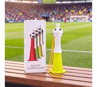KERHAND Electric Vuvuzela, Dual-Mode Stadium Horn with Bite Switch & Continuous Play, Battery Operated Loud Football Horn for Sports Events, Uses AAA Batteries