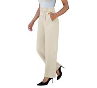 keriffe Womens Stretchy Dress Pants 2 Pockets High Waist Wide Leg Pull On Office Slacks Casual Business Work Pants Trousers, Khaki, XS