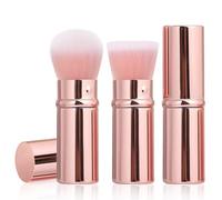Keriloo Makeup Brush 2 Pack, Retractable Travel Kabuki Powder Foundation Makeup Brush Face Blush Brushes for Blending Liquid, Blush, Bronzer, Buffing, Sunscreen,Flawless Cosmetics