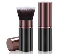 Keriloo Retractable Makeup Brush, Travel Kabuki Powder Foundation Makeup Brush Face Blush Brushes for Blending Liquid, Flawless Cosmetics, Bronzer, Buffing, Sunscreen,