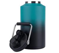 Kerilyn Insulated Gallon Jug with Handle, One Gallon, 128oz Stainless Steel, Large Double Vacuum Water Bottle for Hot & Cold Drinks, Wide Mouth, Sweat Proof, Great for Travel, Camping, Blue Gradient