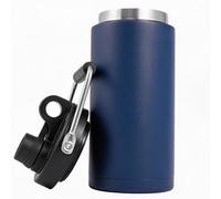 Kerilyn Insulated Half Gallon Jug with Handle, 64oz Stainless Steel, Large Double Vacuum Water Bottle for Hot & Cold Drinks, Wide Mouth, Sweat Proof, Great for Travel, Camping, Dark Blue