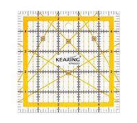 KERING Patchwork Quilting Ruler Set - 5x5 inch Non-Slip Acrylic Square Ruler for Foundation Paper Piecing, Bias Strips & Rotary Cutting, Durable Quilter's Tool with Anti-Slip Backing