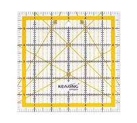 KERING Patchwork Quilting Ruler Set - 6x6 inch Non-Slip Acrylic Square Ruler for Foundation Paper Piecing, Bias Strips & Rotary Cutting, Durable Quilter's Tool with Anti-Slip Backing