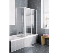 Kermi Bath Screen VARIO 2000 Folding 1400x370mm 3 parts Perl Kerolan V2FW30371412K