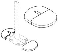 Kermi Cover Plate For Floor-Mounted Console Base, White, 30X10 Mm