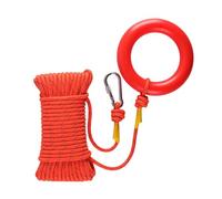 Kernmantle Cord - Buoyant High-Visibility Fiber, 10mm Floating Marine Lanyards, Aquatic Survival String, Polyester Alloy Hook Mooring Line | Rescue Tether for Kayaker & Sailor