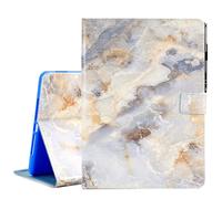 KEROM Case for Fire HD 10 & 10 Plus Tablet (11th Generation, 2021 Release), Premium PU Leather Folio Stand Cover Case with Auto Sleep Wake and Multiple Viewing Angles, White Marble