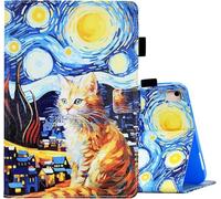 KEROM Case for iPad Mini 5/4/3/2/1 7.9 inch, iPad Mini Case, PU Leather Smart Folio Stand Protective Cover with Auto Sleep Wake, Starry Night Cat