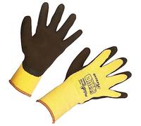 Keron Winter glove PowerGrab Thermo, yellow, size 9 | 1 Pair Warm Acrylic Lining/Latex/MicroFinish for Winter, Industrial and Crafts, Work Gloves, Towa