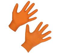 Keron X-Grip Nitrile Disposable Gloves 240 mm Pack of 50 Orange