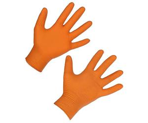 Keron X-Grip Nitrile Disposable Gloves 240 mm Pack of 50 Orange