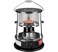 Kerosene Heater,Portable Camp Tent Heater, with 15-17H Run Time, for Indoor/Outdoor Camping, Garage, Emergency Heating(Black,Metal chimney)
